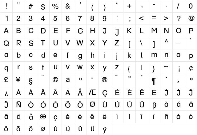 SchulbuchSued Normal font glyphpreview