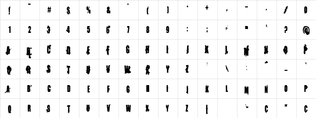 Memory Lapses Regular font glyphpreview