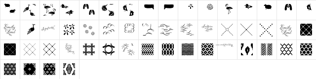 Sassafrassy Patterns Regular font glyphpreview