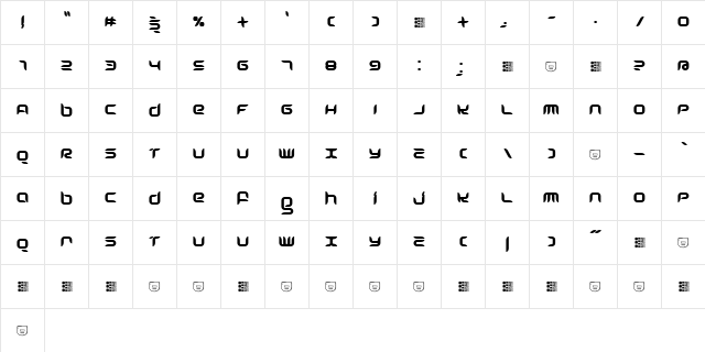 Freshbot Regular font glyphpreview