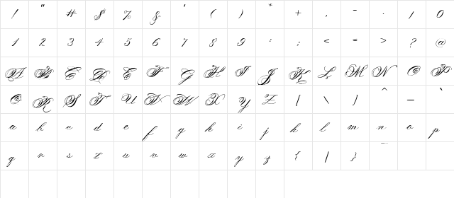 CK Amour Regular font glyphpreview