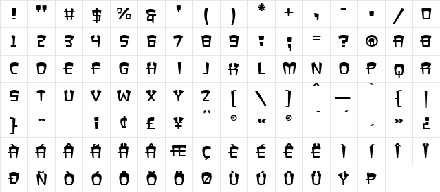 UltraBronzo BronzoidCaps font glyphpreview