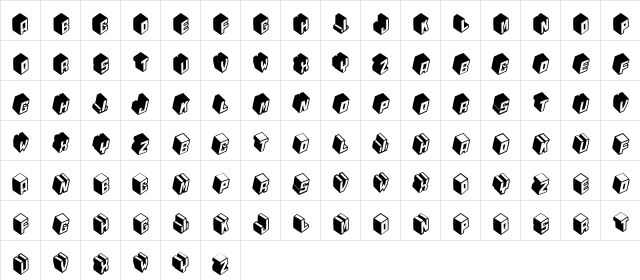 Typobricks-Bold Regular font glyphpreview