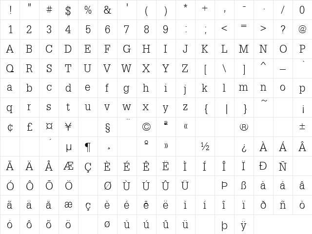 Moonscape 2 Regular font glyphpreview