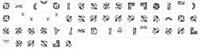 ChristmasMTSix Regular font glyphpreview