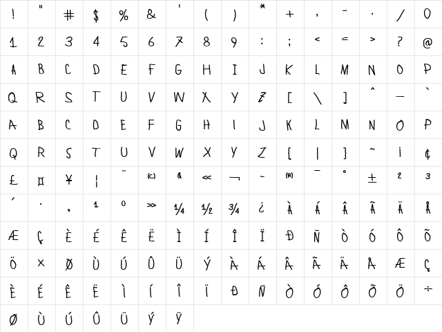 Lamiar Bold Bold font glyphpreview