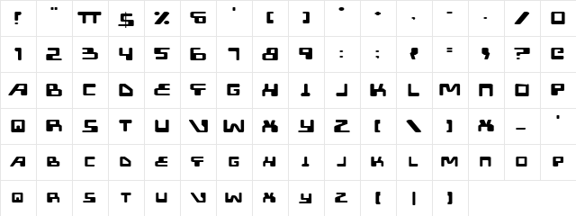 XPED Expanded Expanded font glyphpreview