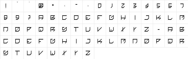 kikakee Regular font glyphpreview