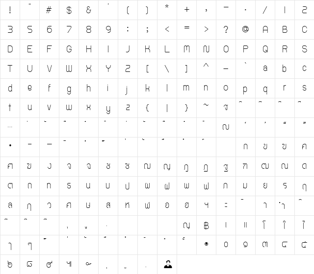 Ti_Circular Regular font glyphpreview