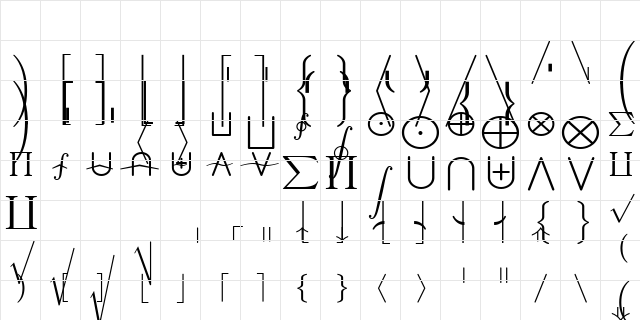 cmex7 Regular font glyphpreview