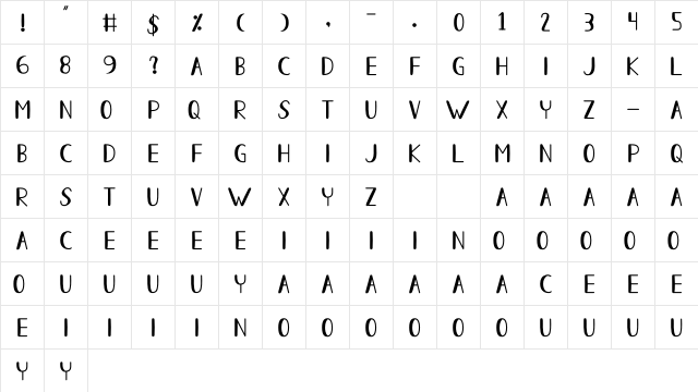 Allure Of The Sun Regular font glyphpreview