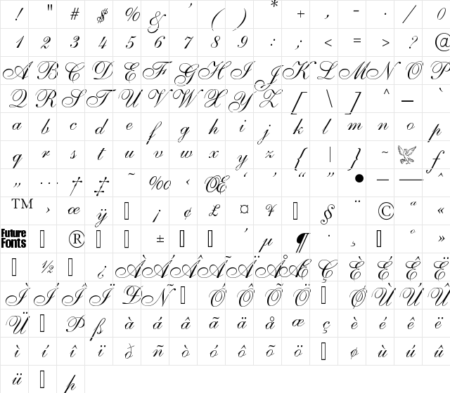 Sensibility 101 Ext Regular font glyphpreview