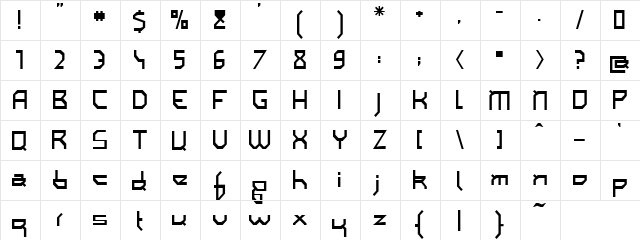 Les Levis Regular font glyphpreview