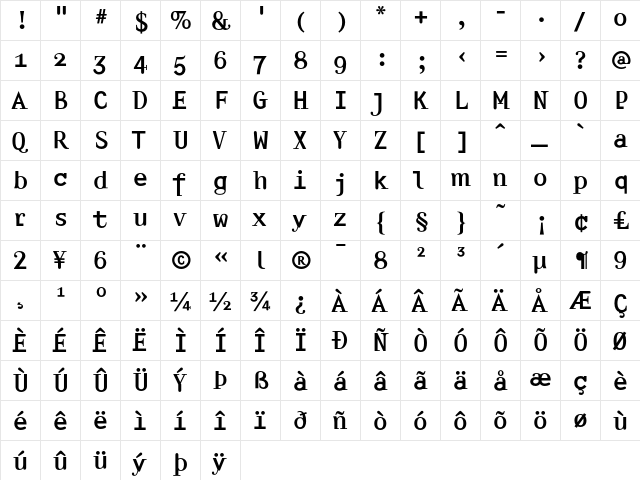 Amplifier Light font glyphpreview