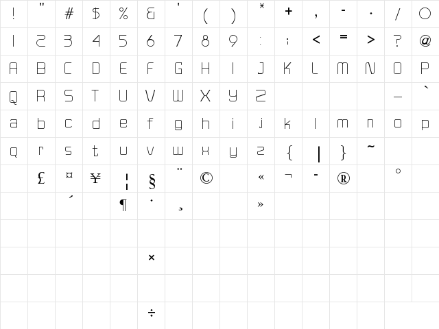 Versaniah_Medium Regular font glyphpreview