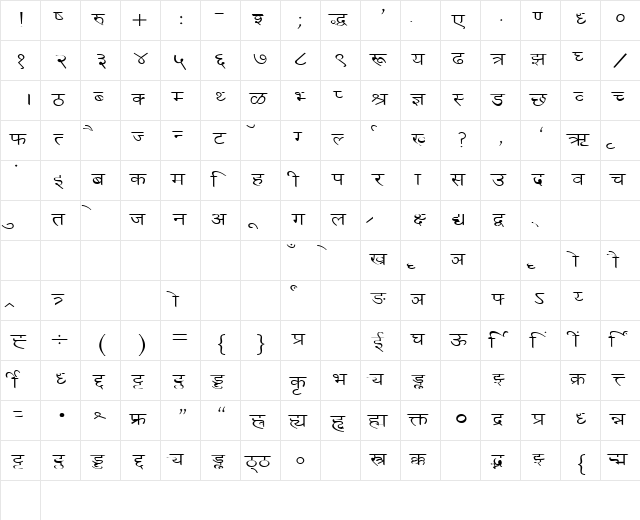DevLys 030 Wide Normal font glyphpreview