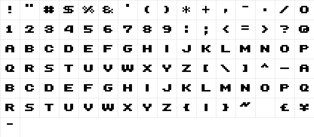 SHAKAGRAPHICS 14 font glyphpreview