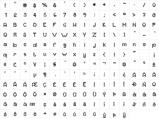 Candy Cane Match Regular font glyphpreview