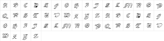 OpineHollowCaps Oblique font glyphpreview