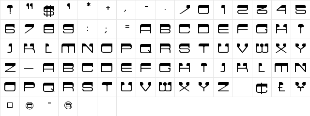Cinema Regular font glyphpreview