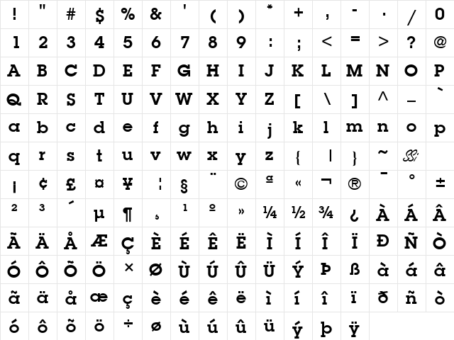 Torrent Graphic SSi Semi Bold font glyphpreview