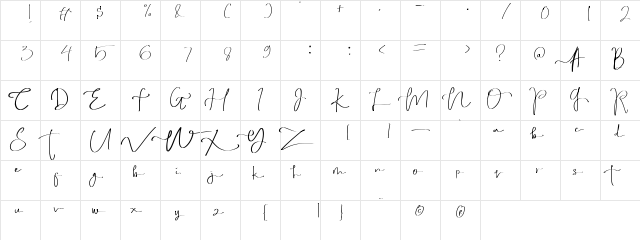 Sweet Poems Regular font glyphpreview