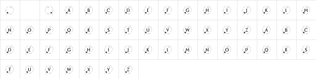 KR Happy New Year 2002 Regular font glyphpreview