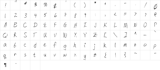 Frogger Regular font glyphpreview