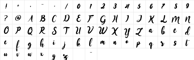 Monitta Regular font glyphpreview