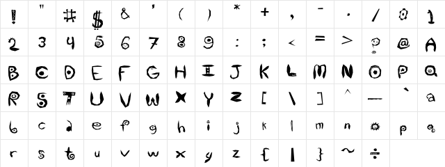 Utopian Law Regular font glyphpreview