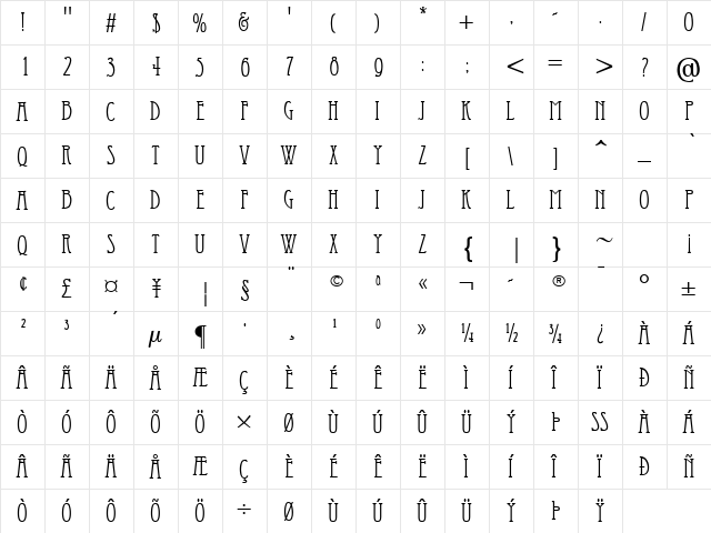 ETAPPO Regular font glyphpreview