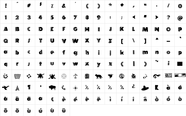El Rio Lobo Normal font glyphpreview