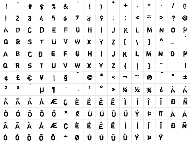 Shortcut Regular font glyphpreview