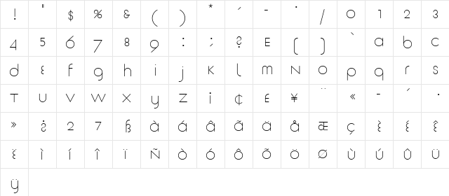 Tschicholdarchitype Regular font glyphpreview