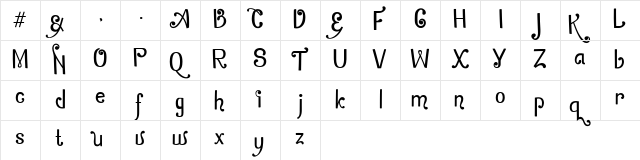 Zamrud & Khatulistiwa Regular font glyphpreview