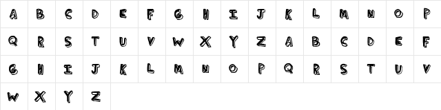 ThirdHand-solid Regular font glyphpreview
