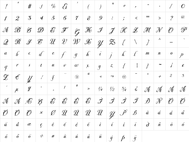 FleuriePlus Regular font glyphpreview