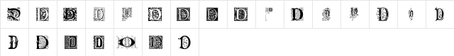 Ornamental Initials D Regular font glyphpreview