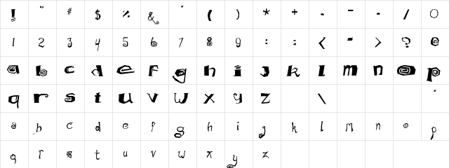 Frost Free Regular font glyphpreview