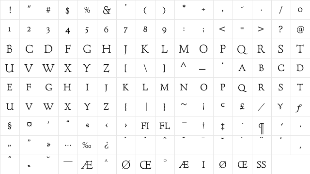 ForumTitlingMediumOldStyleFigs Regular font glyphpreview