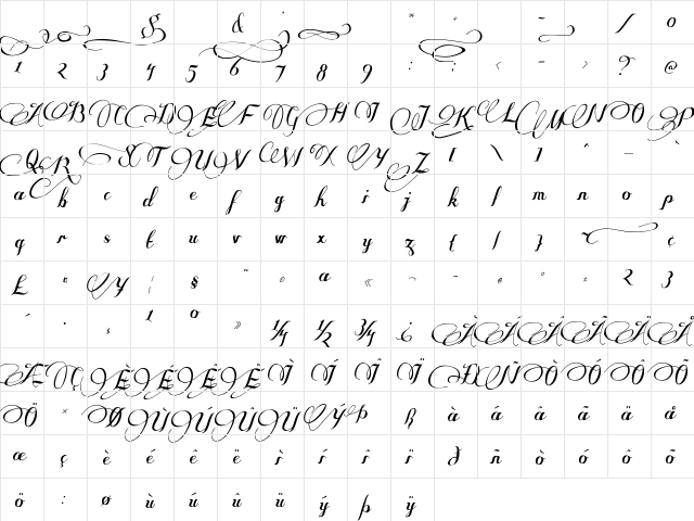 Some Weatz Swashes Regular font glyphpreview