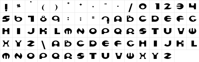 Espheres Wd Regular font glyphpreview