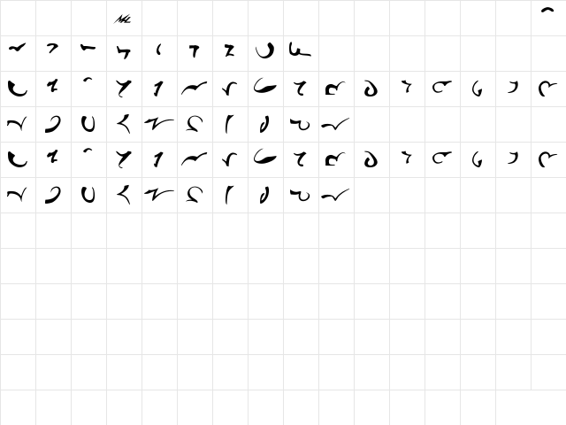 Rigelian Bold font glyphpreview