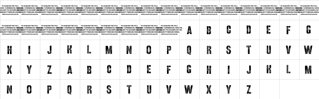 Querencia Army DEMO VERSION Regular font glyphpreview