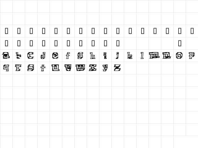 Electronic Cobbler Regular font glyphpreview