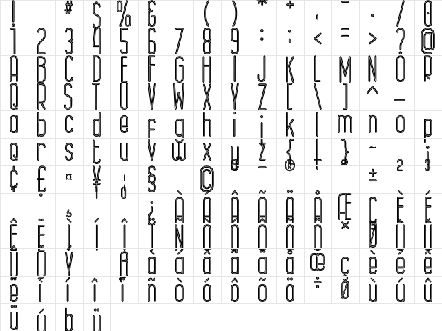 Epicentrum Regular font glyphpreview