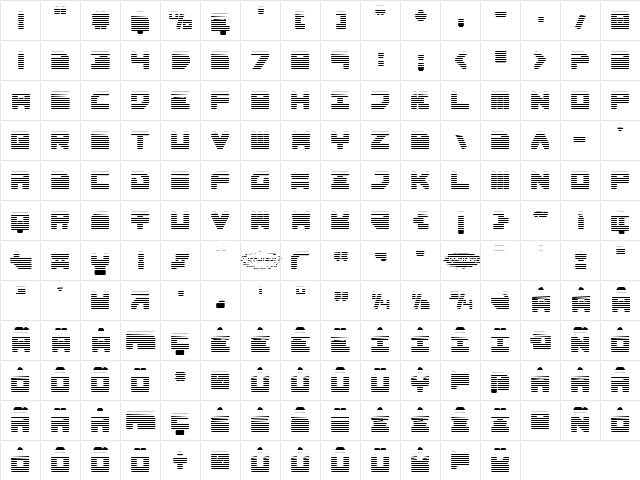 Omega-3 Gradient Regular font glyphpreview