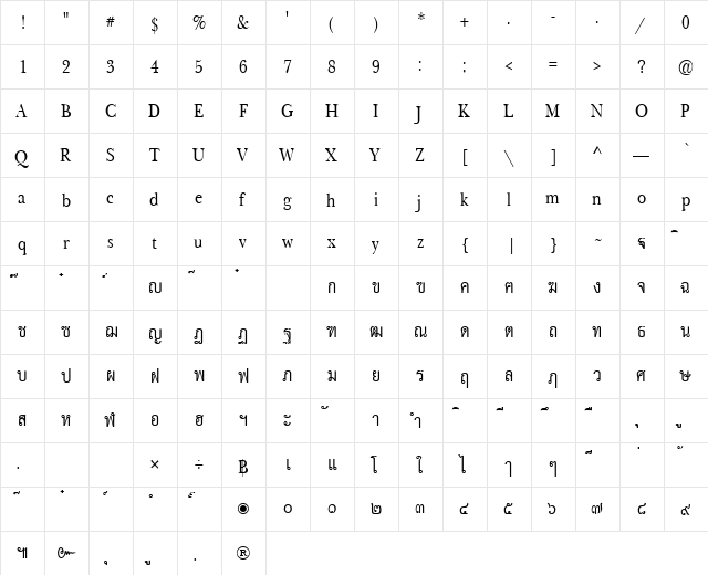 PSL-Irene Regular font glyphpreview