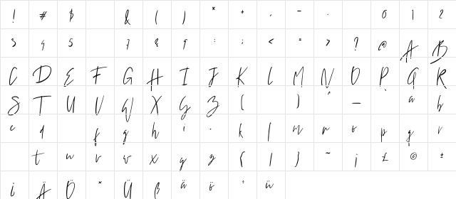 Stadella Regular font glyphpreview