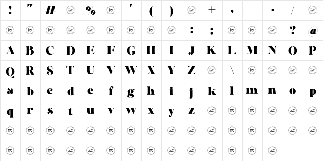 Qillo Demo Version Regular font glyphpreview
